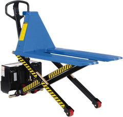 Vestil - 3,000 Lb Capacity, 31-1/2" Lift Portable Tote Lifter - 3-1/2" Min Lift Height, 45" Fork Length x 6-1/2" Fork Width, 27" Overall Width - Exact Tool & Supply
