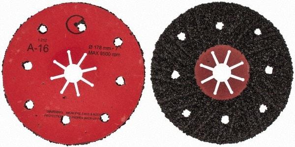 Value Collection - 7" Diam 7/8" Hole 16 Grit Fiber Disc - Very Coarse Grade, Aluminum Oxide, 8,000 Max RPM - Exact Tool & Supply