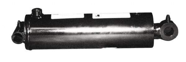 Prince - 2-1/2" Bore, 1-3/8" Rod Diam, Welded Tie Rod Cylinder with Universal Mountings - 12" Stroke Length, 3/8" Port, Cross Tube Mount - Exact Tool & Supply
