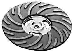 Made in USA - 6" Diam Disc Backing Ribbed Backing Pad - Soft Density, 8,600 RPM - Exact Tool & Supply