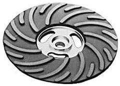 Made in USA - 6" Diam Disc Backing Ribbed Backing Pad - Soft Density, 8,600 RPM - Exact Tool & Supply