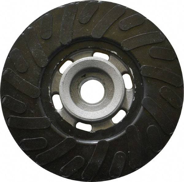 Made in USA - 4" Diam Disc Backing Ribbed Backing Pad - Medium Density, 12,000 RPM - Exact Tool & Supply
