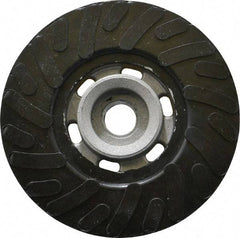 Made in USA - 4" Diam Disc Backing Ribbed Backing Pad - Medium Density, 12,000 RPM - Exact Tool & Supply
