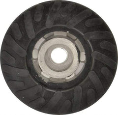 Made in USA - 4" Diam Disc Backing Ribbed Backing Pad - Soft Density, 13,500 RPM - Exact Tool & Supply