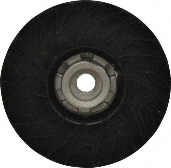 Made in USA - 5" Diam Disc Backing Ribbed Backing Pad - Hard Density, 13,000 RPM - Exact Tool & Supply