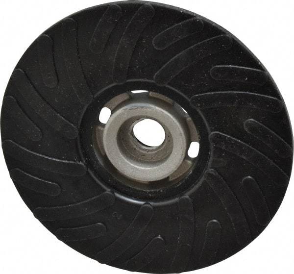 Made in USA - 5" Diam Disc Backing Ribbed Backing Pad - Medium Density, 13,000 RPM - Exact Tool & Supply