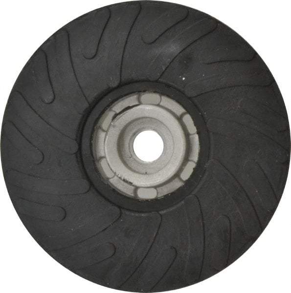 Made in USA - 5" Diam Disc Backing Ribbed Backing Pad - Soft Density, 13,000 RPM - Exact Tool & Supply