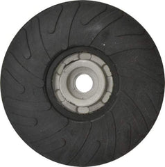 Made in USA - 5" Diam Disc Backing Ribbed Backing Pad - Soft Density, 13,000 RPM - Exact Tool & Supply