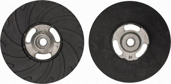 Made in USA - 6" Diam Disc Backing Ribbed Backing Pad - Hard Density, 8,600 RPM - Exact Tool & Supply
