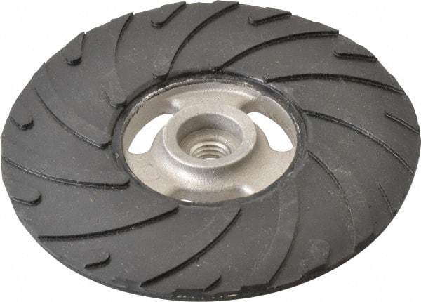 Made in USA - 6" Diam Disc Backing Ribbed Backing Pad - Medium Density, 8,600 RPM - Exact Tool & Supply