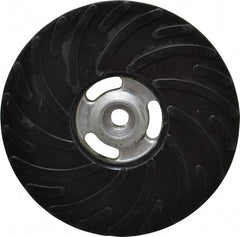 Made in USA - 7" Diam Disc Backing Ribbed Backing Pad - Hard Density, 8,600 RPM - Exact Tool & Supply