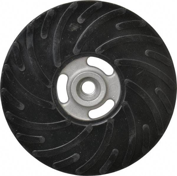 Made in USA - 7" Diam Disc Backing Ribbed Backing Pad - Medium Density, 8,600 RPM - Exact Tool & Supply