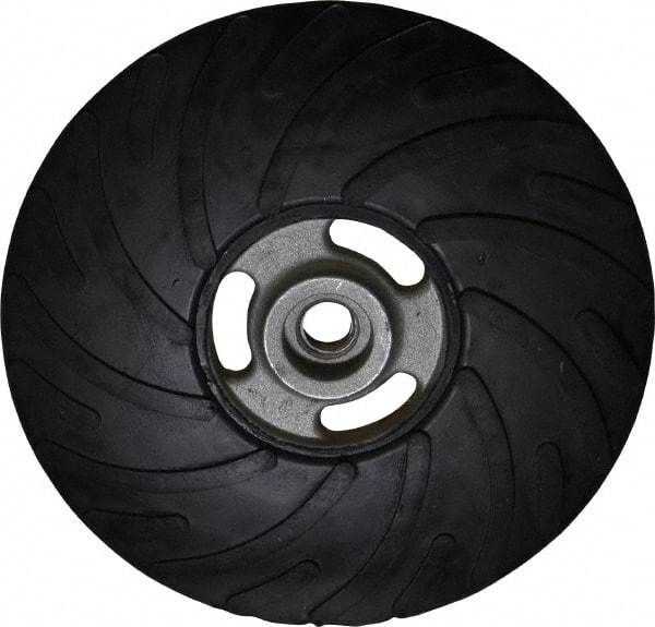 Made in USA - 7" Diam Disc Backing Ribbed Backing Pad - Soft Density, 8,500 RPM - Exact Tool & Supply