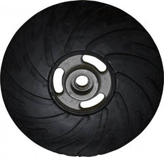 Made in USA - 7" Diam Disc Backing Ribbed Backing Pad - Soft Density, 8,500 RPM - Exact Tool & Supply