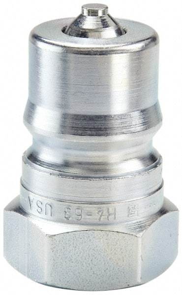 Parker - 1-1/16-12 SAE Steel Hydraulic Hose Female Straight Thread Nipple - 3,625 psi - Exact Tool & Supply