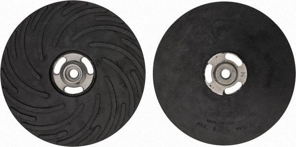 Made in USA - 9" Diam Disc Backing Ribbed Backing Pad - Medium Density, 6,600 RPM - Exact Tool & Supply