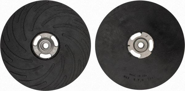 Made in USA - 9" Diam Disc Backing Ribbed Backing Pad - Soft Density, 6,600 RPM - Exact Tool & Supply