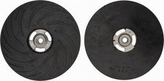 Made in USA - 9" Diam Disc Backing Ribbed Backing Pad - Soft Density, 6,600 RPM - Exact Tool & Supply