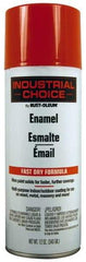 Rust-Oleum - Safety Red, Gloss, Enamel Spray Paint - 8 to 12 Sq Ft per Can, 12 oz Container, Use on Drums, Equipment & Color Coding, Furniture, Ladders, Lockers, Motors, Stenciling, Tools - Exact Tool & Supply