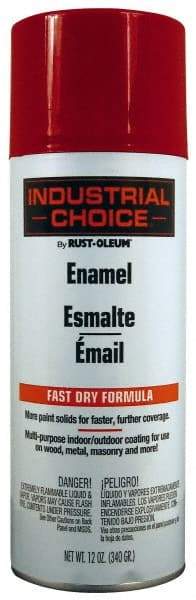 Rust-Oleum - Cherry Red, Gloss, Enamel Spray Paint - 8 to 12 Sq. Ft. per Can, 16 Ounce Container, Use on Drums, Equipment and Color Coding, Furniture, Ladders, Lockers, Motors, Stenciling, Tools - Exact Tool & Supply