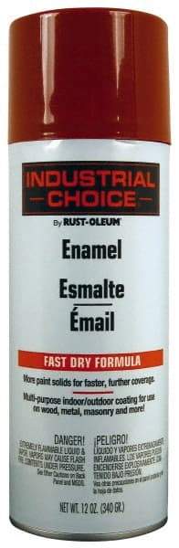 Rust-Oleum - Banner Red, Gloss, Enamel Spray Paint - 8 to 12 Sq Ft per Can, 16 oz Container, Use on Drums, Equipment & Color Coding, Furniture, Ladders, Lockers, Motors, Stenciling, Tools - Exact Tool & Supply