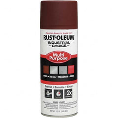 Rust-Oleum - 12 oz Flat Red Interior/Exterior Enamel Spray Primer - Exact Tool & Supply
