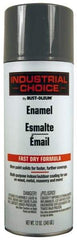 Rust-Oleum - Universal Gray, Gloss, Enamel Spray Paint - 8 to 12 Sq. Ft. per Can, 16 Ounce Container, Use on Drums, Equipment and Color Coding, Furniture, Ladders, Lockers, Motors, Stenciling, Tools - Exact Tool & Supply