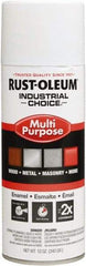 Rust-Oleum - White, Gloss, Enamel Spray Paint - 8 to 12 Sq Ft per Can, 16 oz Container, Use on Drums, Equipment & Color Coding, Furniture, Ladders, Lockers, Motors, Stenciling, Tools - Exact Tool & Supply
