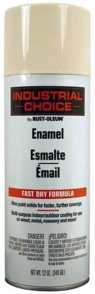 Rust-Oleum - Antique White, Gloss, Enamel Spray Paint - 8 to 12 Sq Ft per Can, 16 oz Container, Use on Drums, Equipment & Color Coding, Furniture, Ladders, Lockers, Motors, Stenciling, Tools - Exact Tool & Supply
