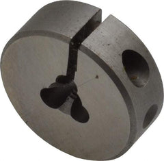 Made in USA - #6-32 UNC Thread, 1" Outside Diam High Speed Steel Round Die - 3/8" Thick, Right Hand Thread, Adjustable - Exact Tool & Supply