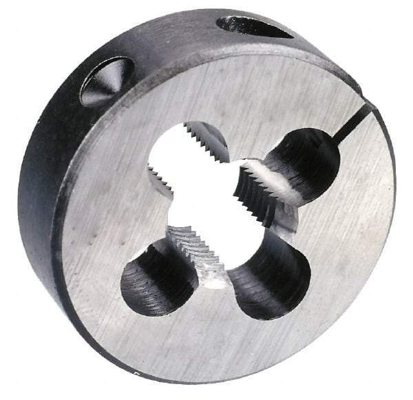 Cle-Line - 5/8-11 UNC Thread, 2" Outside Diam High Speed Steel Round Die - 5/8" Thick, Right Hand Thread, Adjustable - Exact Tool & Supply