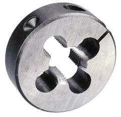 Interstate - 1/2-18 UNS Thread, 1" Outside Diam High Speed Steel Round Die - Right Hand Thread, Adjustable - Exact Tool & Supply