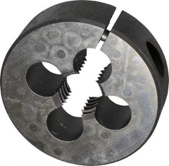 Made in USA - 5/8-11 UNC Thread, 2" Outside Diam High Speed Steel Round Die - 5/8" Thick, Right Hand Thread, Adjustable - Exact Tool & Supply