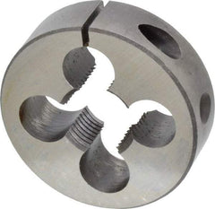 Made in USA - 3/4-16 UNF Thread, 2" Outside Diam High Speed Steel Round Die - 5/8" Thick, Right Hand Thread, Adjustable - Exact Tool & Supply