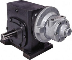 Gast - 1.7 hp Reversible Base Air Actuated Motor - 60:1 Gear Ratio, 50 Max RPM, 2-3/4" Shaft Length, 1-1/4" Shaft Diam - Exact Tool & Supply