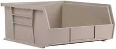 Akro-Mils - 50 Lb. Load Capacity, 10-7/8" Deep, Gray Polymer Hopper Stacking Bin - 5" High x 11" Wide x 10-7/8" Long - Exact Tool & Supply