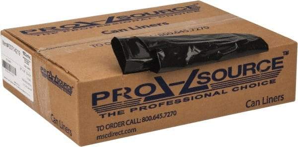 PRO-SOURCE - 1.35 mil Thick, Heavy-Duty Trash Bags - 30" Wide x 36" High, Black - Exact Tool & Supply