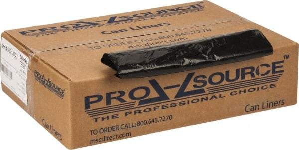 PRO-SOURCE - 1.35 mil Thick, Heavy-Duty Trash Bags - 33" Wide x 40" High, Black - Exact Tool & Supply