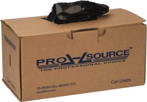PRO-SOURCE - 20 Gal Capacity, 1 mil Thick, Household/Office Trash Bags - Linear Low-Density Polyethylene (LLDPE), Roll Dispenser, Black - Exact Tool & Supply