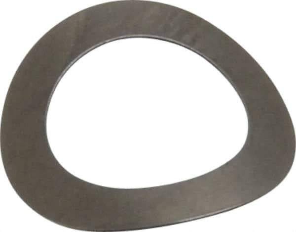 Gardner Spring - 1/4" Bolt, 0.269" ID, Grade 301 Stainless Steel, Curved Disc Spring - 0.423" OD, 0.07" High, 0.007" Thick - Exact Tool & Supply