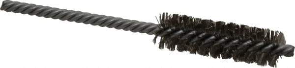 Made in USA - 5/8" Diam Helical Stainless Steel Tube Brush - Double Spiral, 0.005" Filament Diam, 2" Brush Length, 5" OAL, 0.208" Diam Galvanized Steel Shank - Exact Tool & Supply