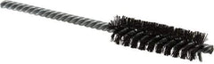 Made in USA - 5/8" Diam Helical Steel Tube Brush - Double Spiral, 0.005" Filament Diam, 2" Brush Length, 5" OAL, 0.208" Diam Galvanized Steel Shank - Exact Tool & Supply