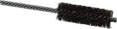 Made in USA - 7/8" Diam Helical Steel Tube Brush - Double Spiral, 0.006" Filament Diam, 2-1/2" Brush Length, 5-1/2" OAL, 0.237" Diam Galvanized Steel Shank - Exact Tool & Supply