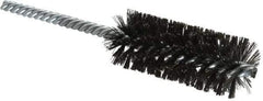 Made in USA - 1" Diam Helical Steel Tube Brush - Double Spiral, 0.006" Filament Diam, 2-1/2" Brush Length, 5-1/2" OAL, 0.237" Diam Galvanized Steel Shank - Exact Tool & Supply