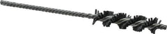 Made in USA - 3/8" Diam Helical Nylon Tube Brush - Single Spiral, 0.035" Filament Diam, 1-1/2" Brush Length, 4" OAL, 1/8" Diam Galvanized Steel Shank - Exact Tool & Supply