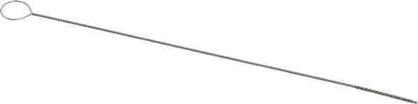 PRO-SOURCE - 1/2" Long x 1/32" Diam Stainless Steel Twisted Wire Bristle Brush - Single Spiral, 4" OAL, 0.003" Wire Diam, 0.024" Shank Diam - Exact Tool & Supply