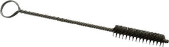 Made in USA - 1-1/2" Long x 3/8" Diam Stainless Steel Twisted Wire Bristle Brush - Double Spiral, 5-1/2" OAL, 0.005" Wire Diam, 0.085" Shank Diam - Exact Tool & Supply