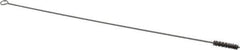 Made in USA - 1-1/2" Long x 3/8" Diam Stainless Steel Twisted Wire Bristle Brush - Double Spiral, 18" OAL, 0.003" Wire Diam, 0.085" Shank Diam - Exact Tool & Supply