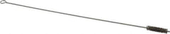 Made in USA - 2" Long x 1/2" Diam Stainless Steel Twisted Wire Bristle Brush - Double Spiral, 18" OAL, 0.004" Wire Diam, 0.11" Shank Diam - Exact Tool & Supply