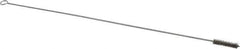 Made in USA - 1-1/2" Long x 3/8" Diam Stainless Steel Twisted Wire Bristle Brush - Double Spiral, 18" OAL, 0.003" Wire Diam, 1/8" Shank Diam - Exact Tool & Supply
